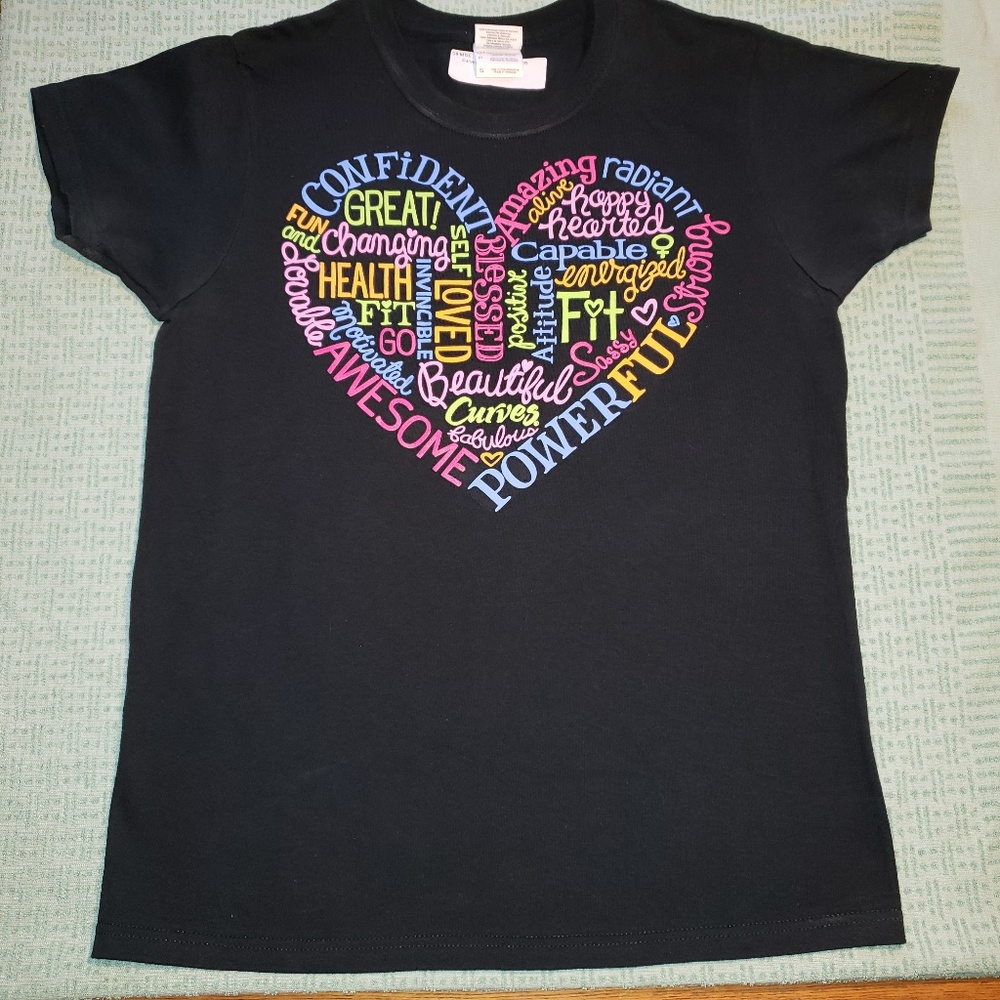 Writingā Black Workout Tee
